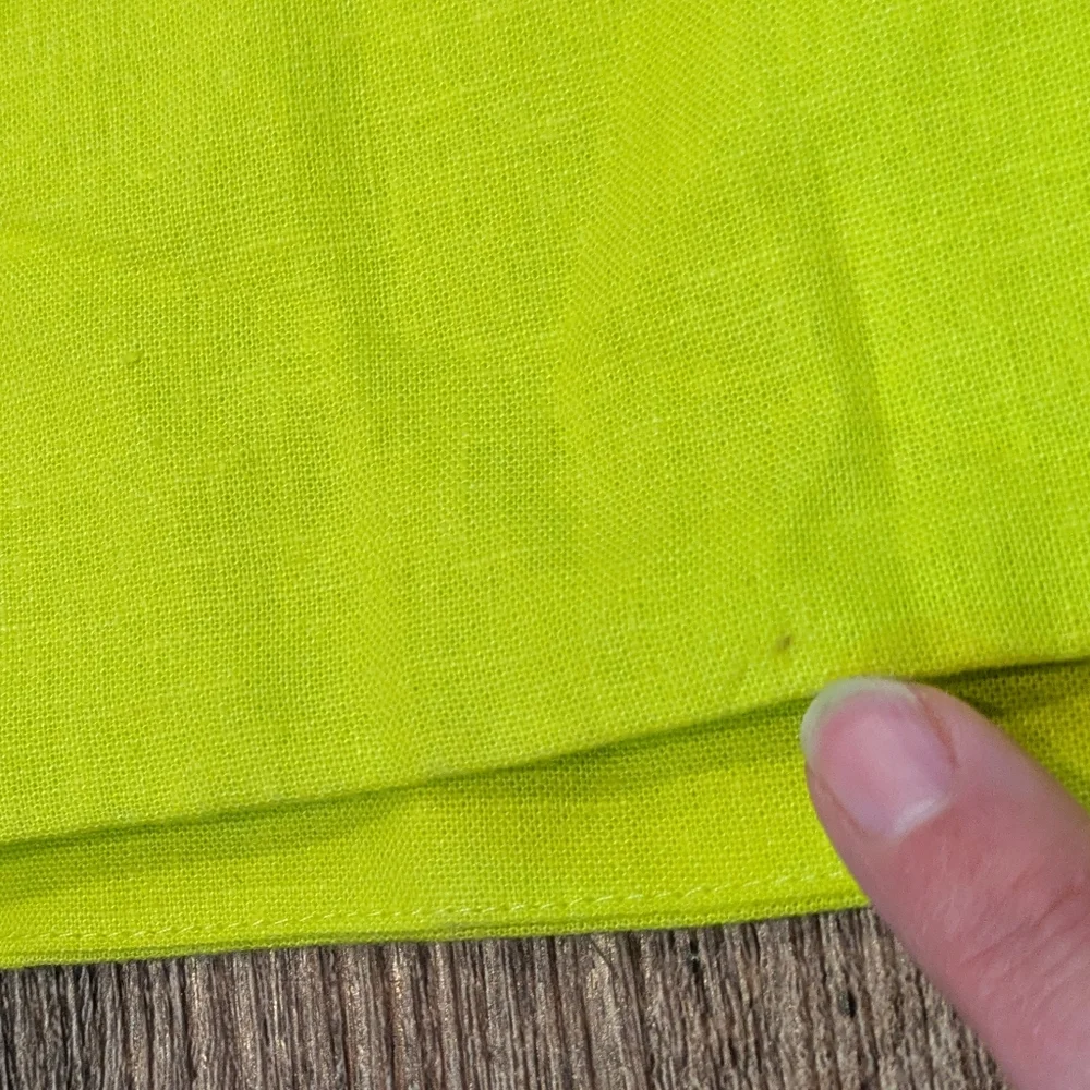 NWT Farm Rio Lime Green Monstera Midi Linen Viscose Blend Dress Size Medium - Picture 14 of 14